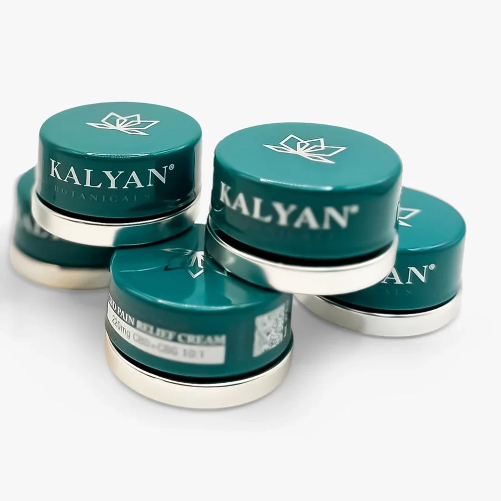 100 Pack Kalyan CBD+CBG Pain Relief Cream Treatment Jars - Professional Use