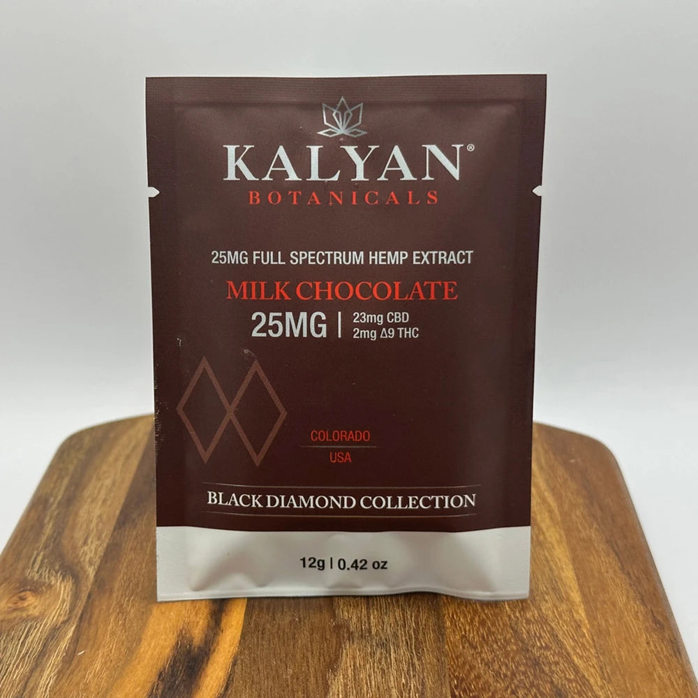 12 pack Kalyan Full Spectrum Milk Chocolate Squares (25mg)