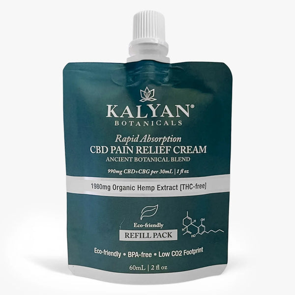 CBD Pain Relief Cream - 60ml/2oz Refill Pouch