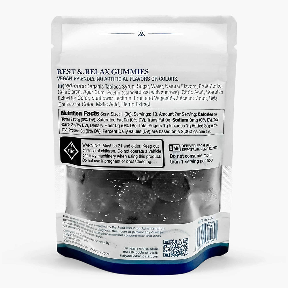Rest & Relax CBD Gummies  (Black Diamond Collection) - 10 Count